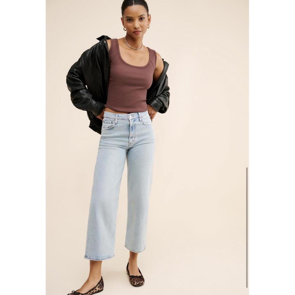 AGOLDE Ren Wide Leg High Rise Denim Jeans, Women's 33 - Picture 2 of 9